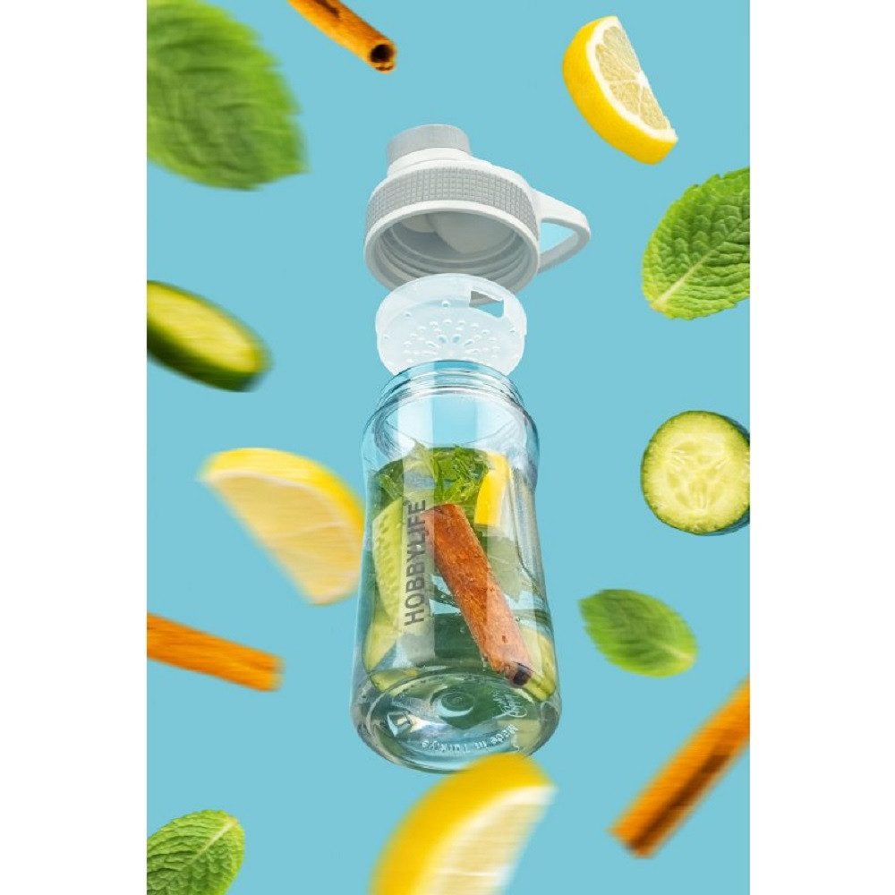 hobby life Trinkflasche 530 ml Watter Bottle optimal für Sport, Arbeit, Schule und Reisen, 530 ml