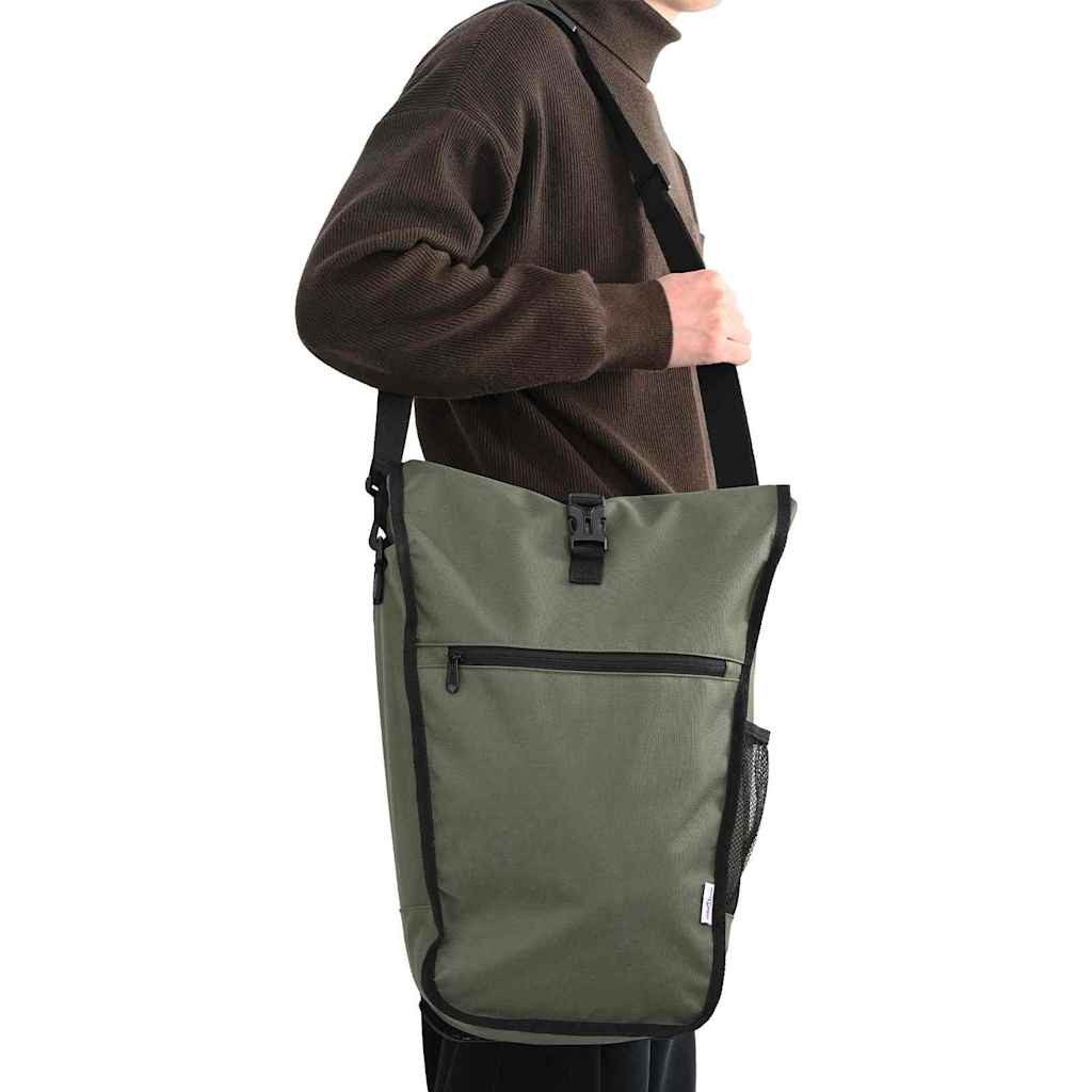 vidaXL Fahrradsattel Fahrradtasche Oliv 34 x 16 x 59 cm Polyester (1-tlg)