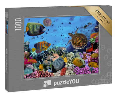 puzzleYOU Puzzle »Korallenriff mit Fischen und Meeresschildkröten«, 1000 Puzzleteile, puzzleYOU-Kollektionen Indischer Ozean