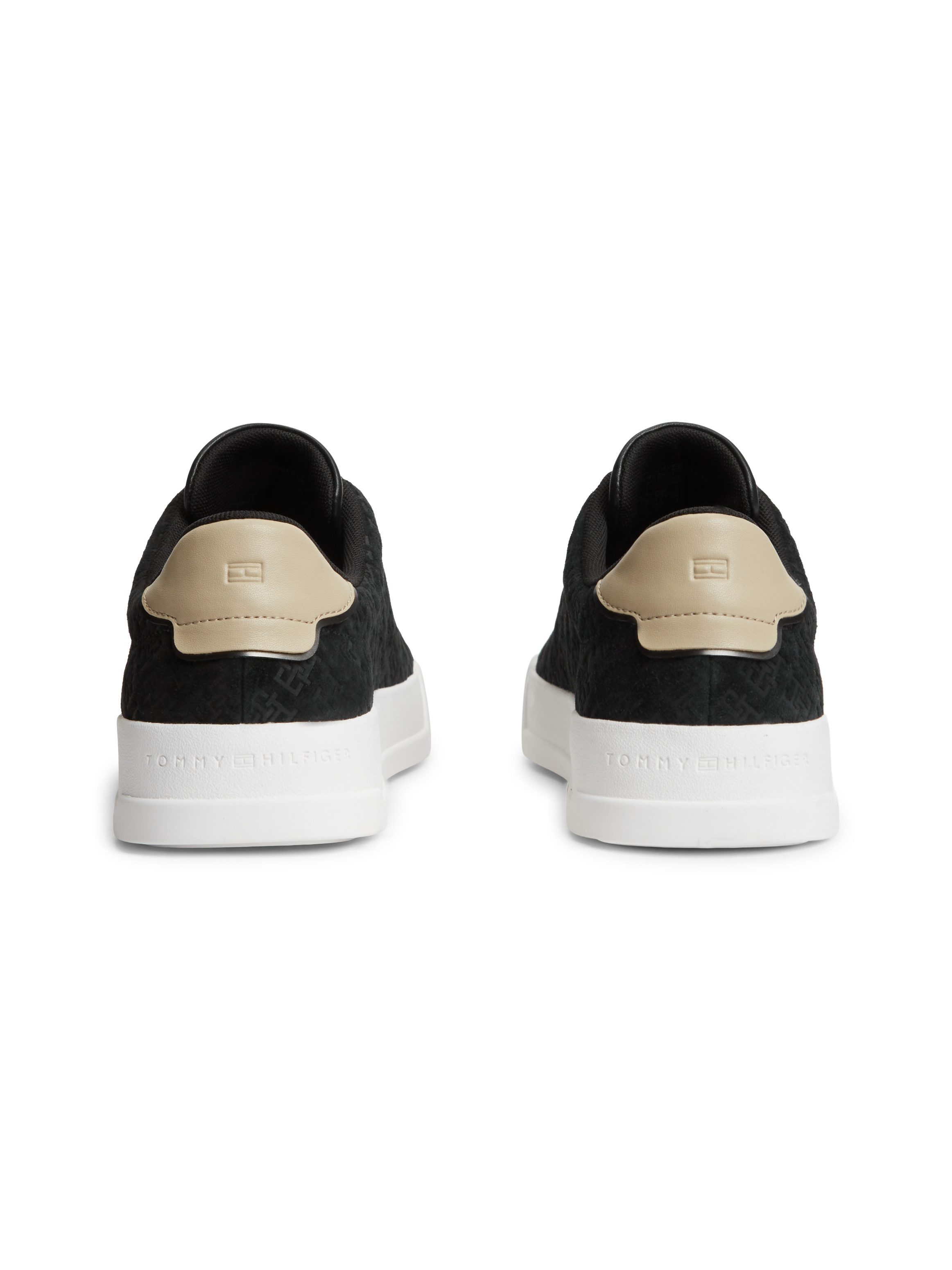 Tommy Hilfiger TH COURT LTH MIX MONOGRAM Sneaker Freizeitschuh, Halbschuh, Schnürer mit TH-Allover-Prägung – Bild 2 von 5