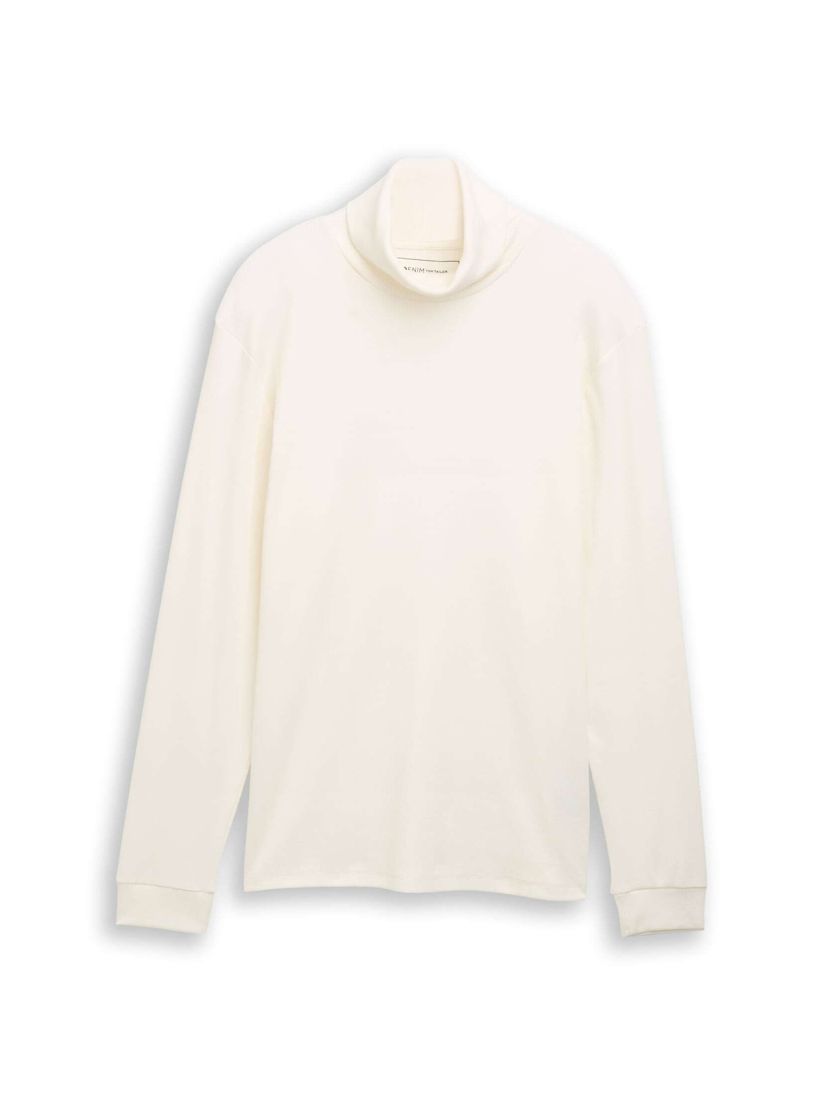 TOM TAILOR Denim Langarmshirt T-Shirt Rollkragenshirt mit Rippstruktur günstig online kaufen