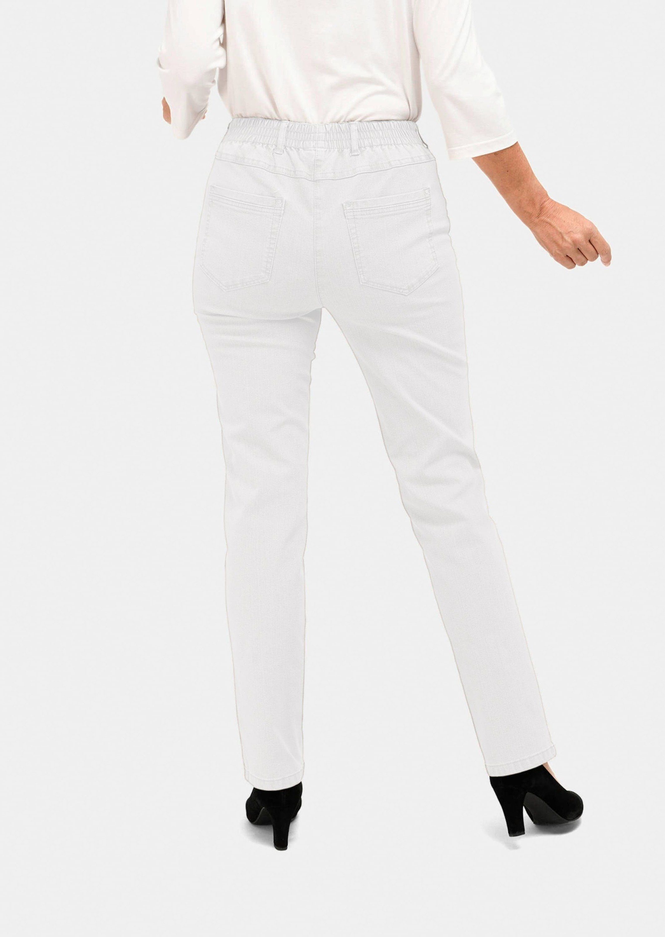 GOLDNER Bequeme Jeans Bequeme Jeansschlupfhose mit Dehnbund Unifarbenes Design mit elastischem Formbund für Komfort – Bild 5 von 5