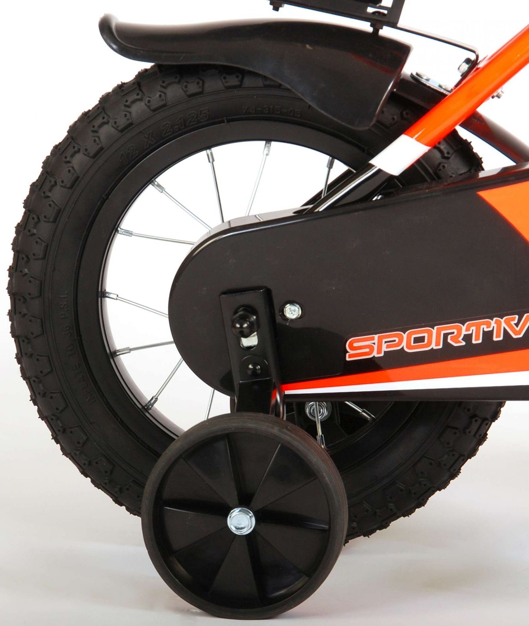 Getränkehalter Rücktritt Rutschfeste Zoll und Stützräder Kinderfahrrad Neon Handbremse, 12 TPFSports Fahrrad Gang, (Jungs Sicherheitsgriffe), Volare - Zoll 1 12 mit Sportivo - Orange und