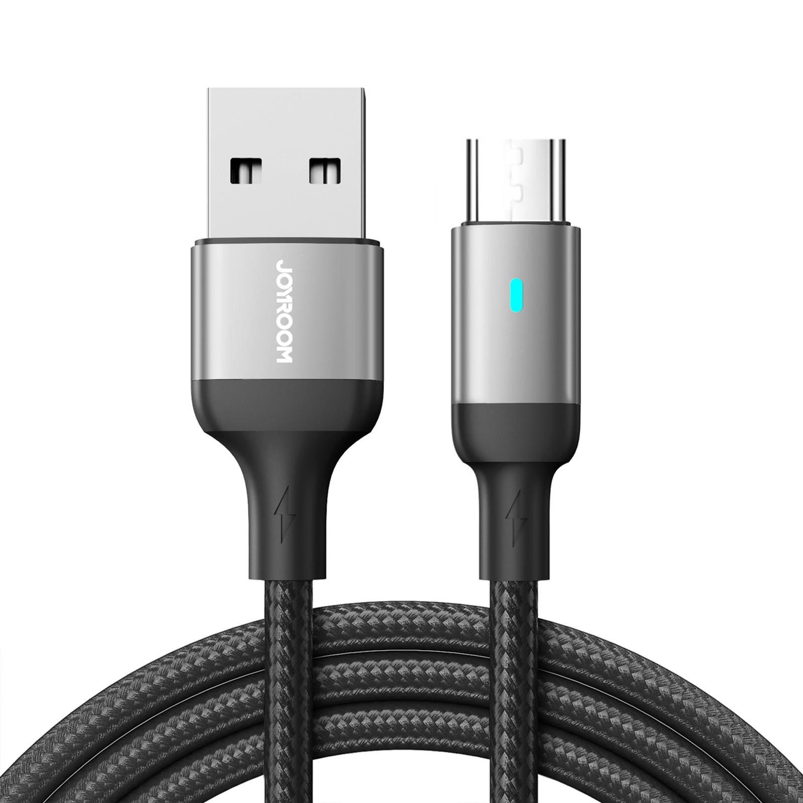 JOYROOM S-UM018A10 USB Daten & Ladekabel Smartphone-Kabel, micro USB, USB Typ A (120 cm), Hochwertiges Aufladekabel für Samsung, Huawei, Xiaomi uvm.