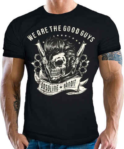 GASOLINE BANDIT® T-Shirt im coolen Rockabilly Style der Sixties: We are the good Guys!