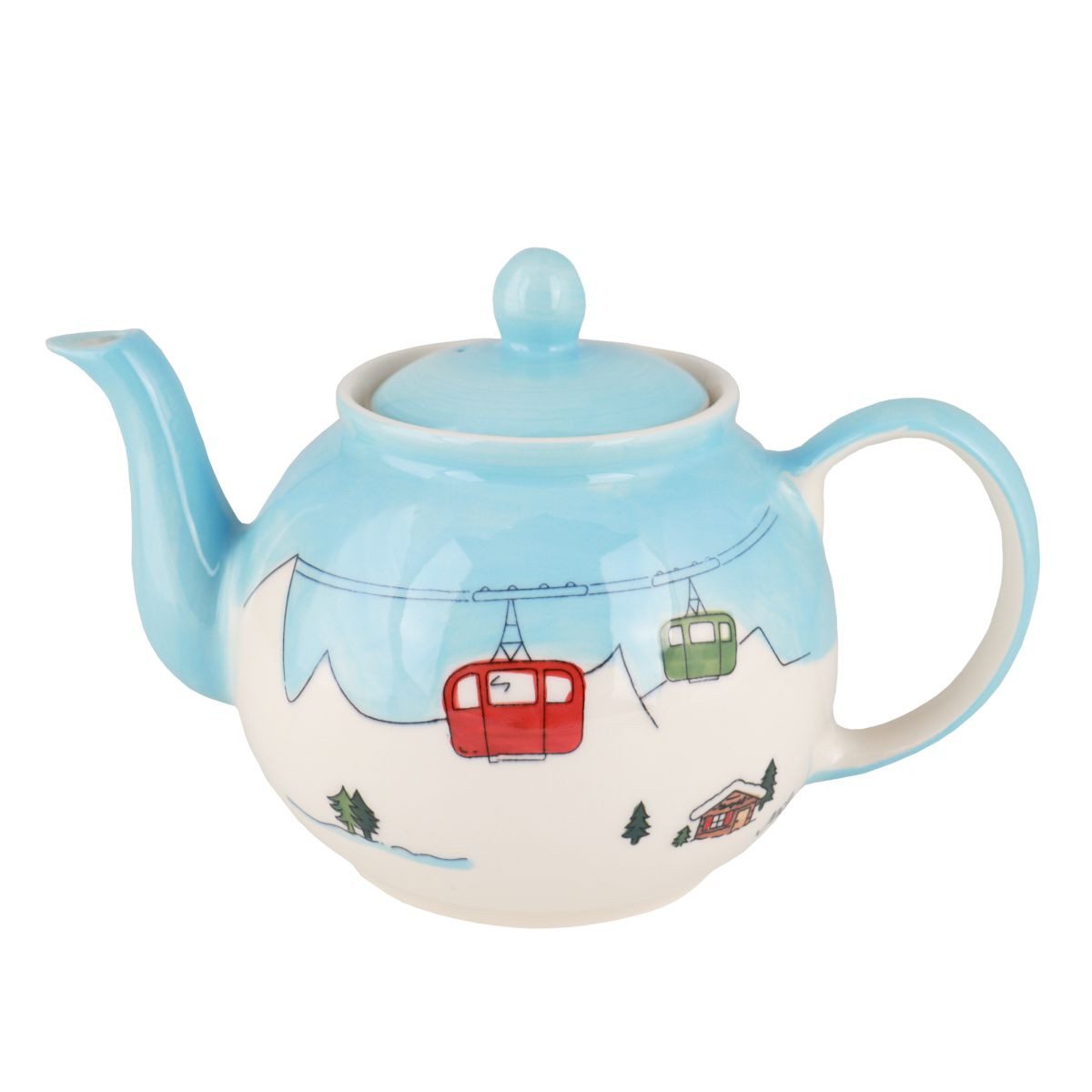 Mila Teekanne Mila Keramik-Teekanne Gipfelstürmer, ca 1,2 Liter, 1,2 l, (Stück, 1 Teekanne mit Deckel)