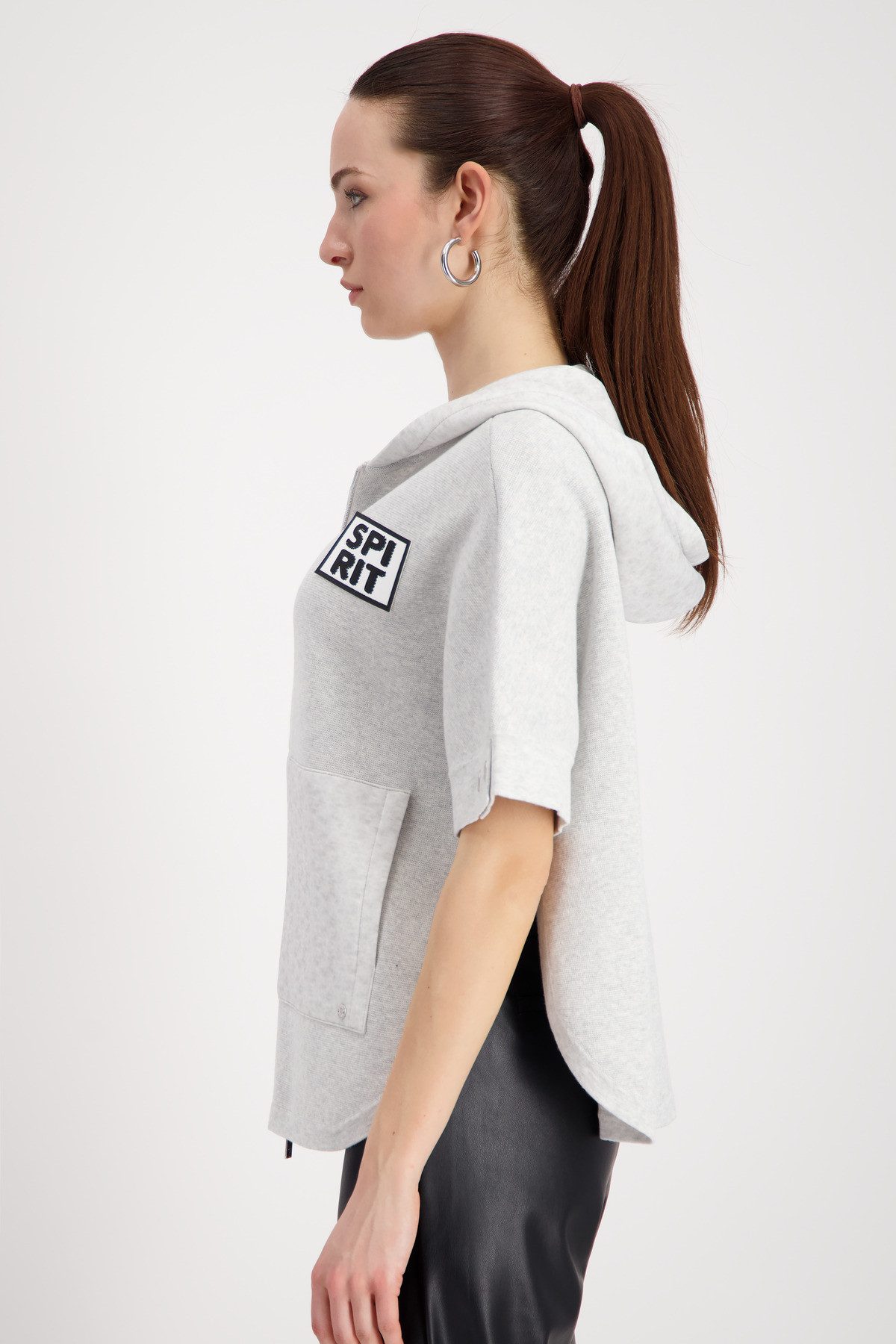 Monari Strickcape Jacke Strickcape Loose fit mit Rundhalsausschnitt