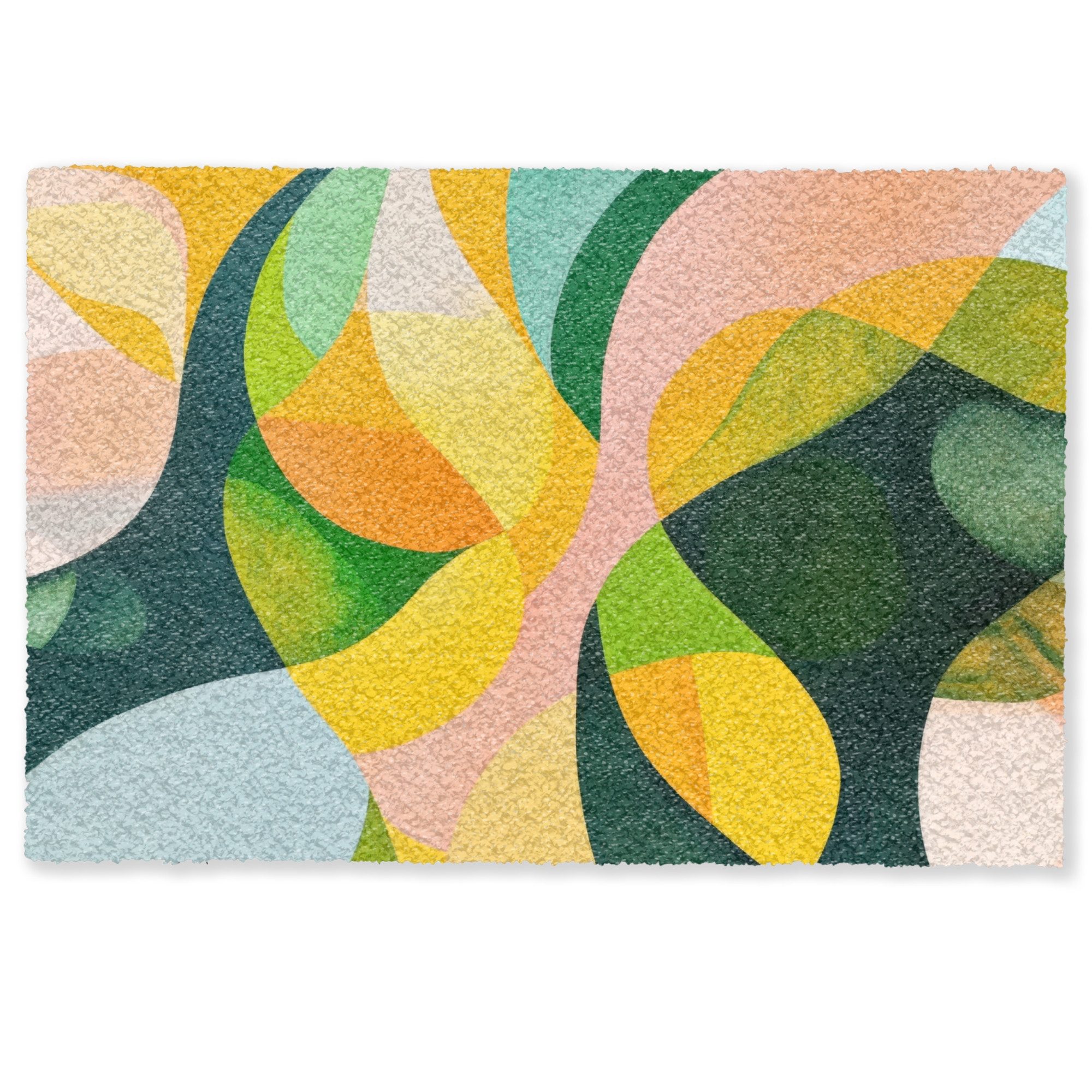 MuchoWow Fußmatte Abstrakt - Gelb - günstig online kaufen