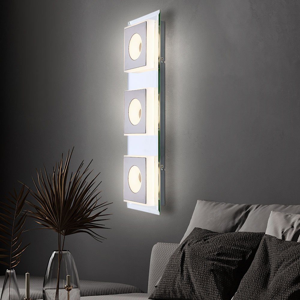 etc-shop LED Wandleuchte, fest Innen LED-Leuchtmittel indirektes Licht modern verbaut, Warmweiß, Wandleuchte Wohnzimmer LED