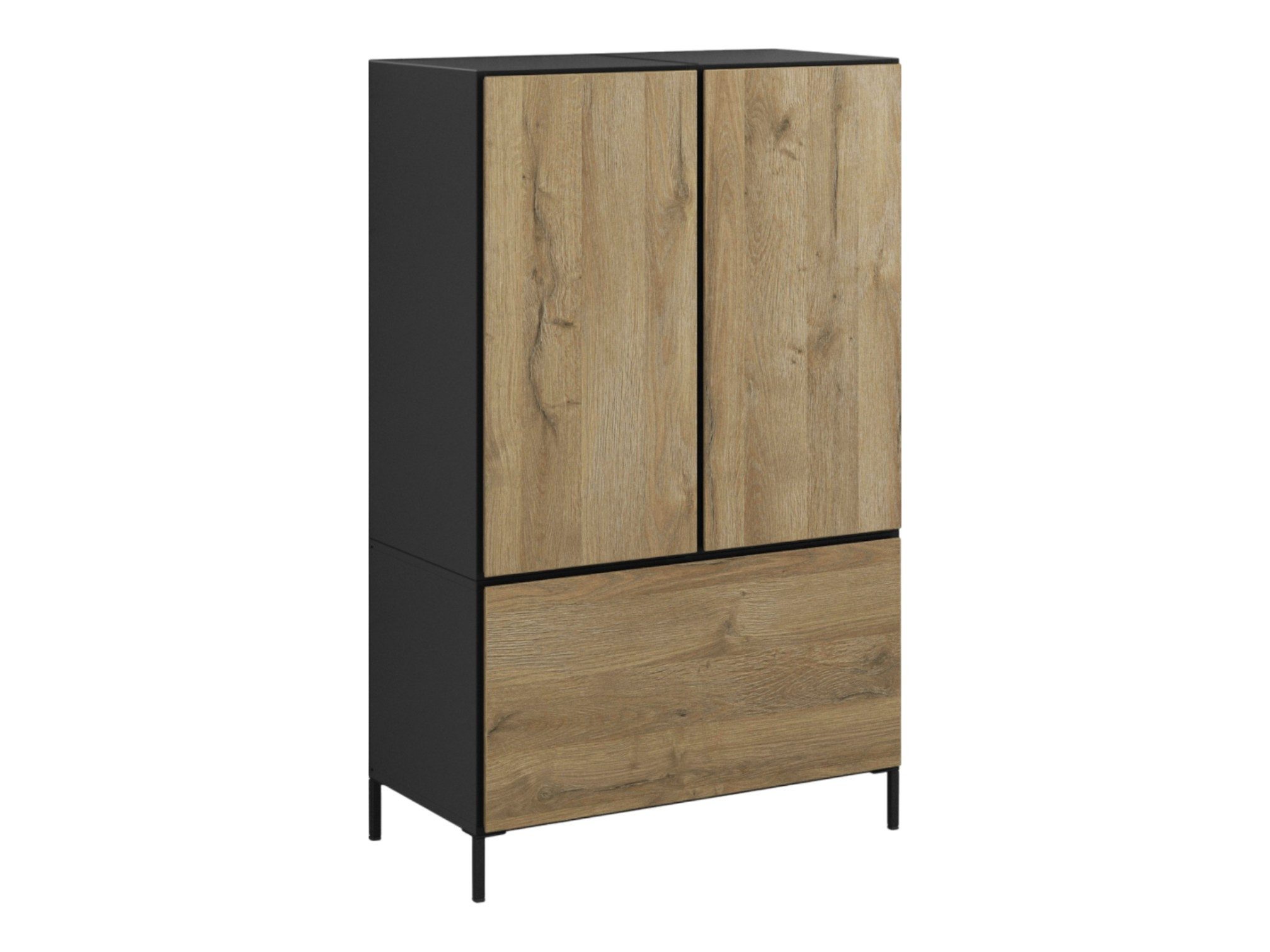 moebel-dich-auf Sideboard VARIANTO 5 (Set 3 tlg., Kommode, 1 Schrank mit Klappen, 2 Schränke mit Tür), Soft-Close