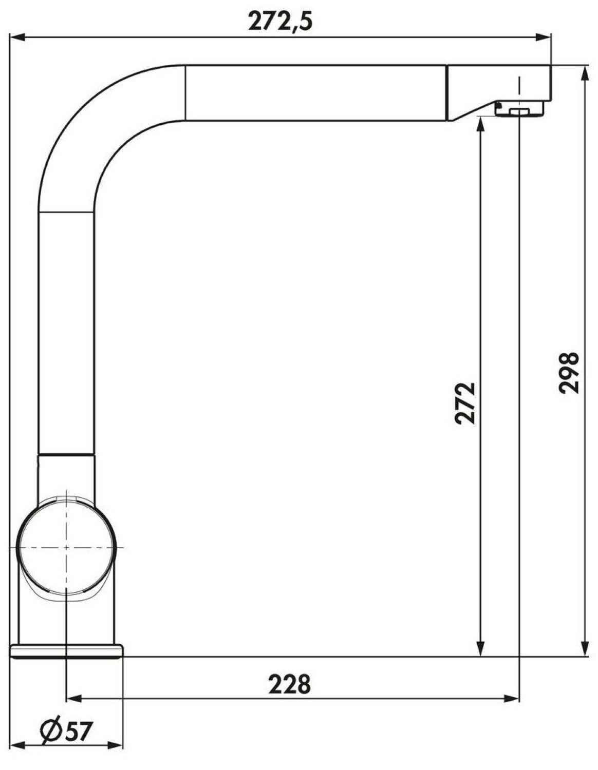 Naber Küchenarmatur Einhebelmischer Drive 1 Niederdruck chrom, 5011062