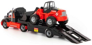 Polesie Spielzeug-LKW MAMMOET Tieflader LKW mit Schaufellader Radlader Baustellen Fahrzeug
