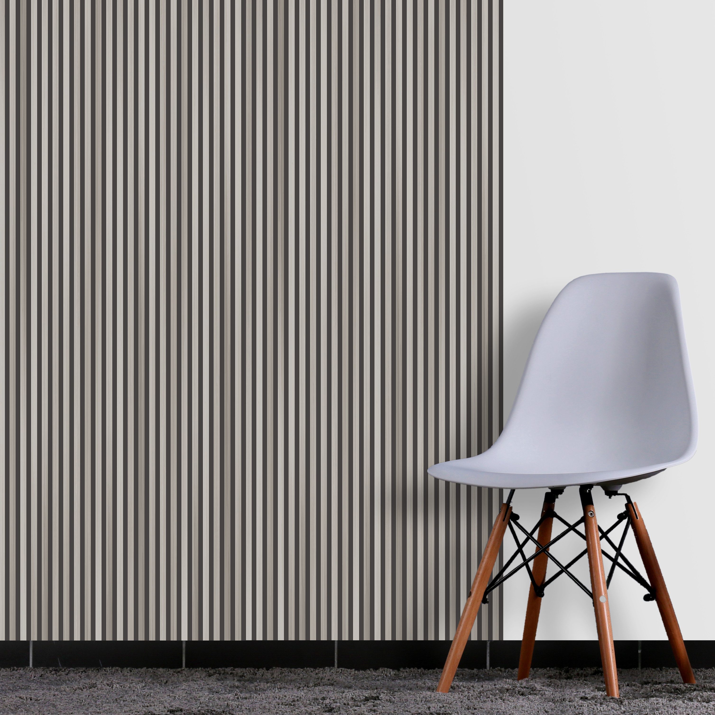 queence Fototapete Paneele in Holzoptik, glatt, 3D-Optik, Holz, bedruckt, clean, gestreift, seidenmatt, (1 St), Wandpaneele, selbstklebend, Tapete, Sticker, Wanddeko, Holzoptik