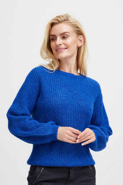 Pulz Jeans Strickpullover PZIRIS Boatneck Pullover 50206779 Moderner Strickpullover mit weitem Ärmelabschluss