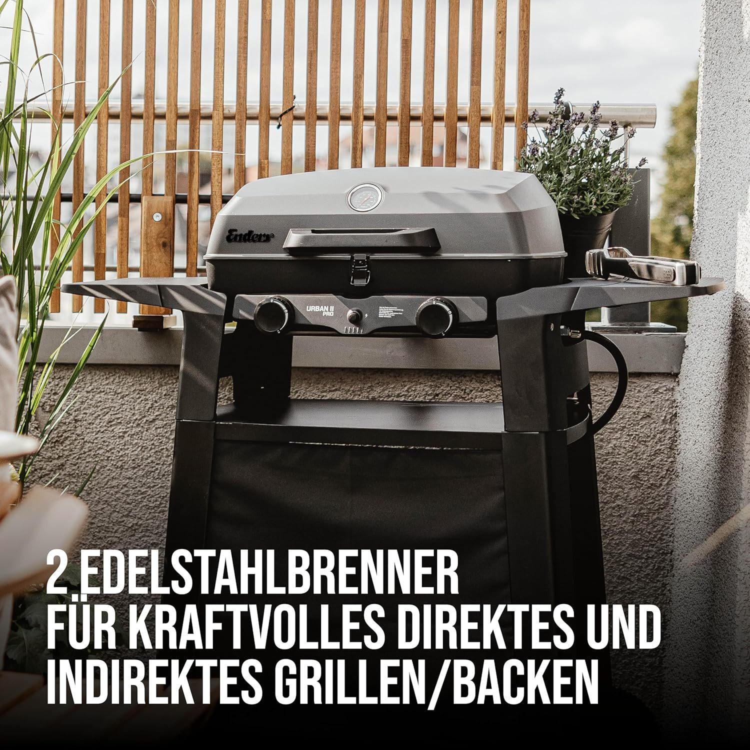 Enders® Gasgrill ENDERS Urban Pro II + Trolley / Gasgrill mit 4,4kW