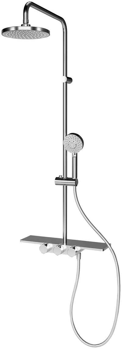 Schulte Duschsystem »Modern«, Höhe 115 cm, mit Thermostat, Ablage und Kopfbrause