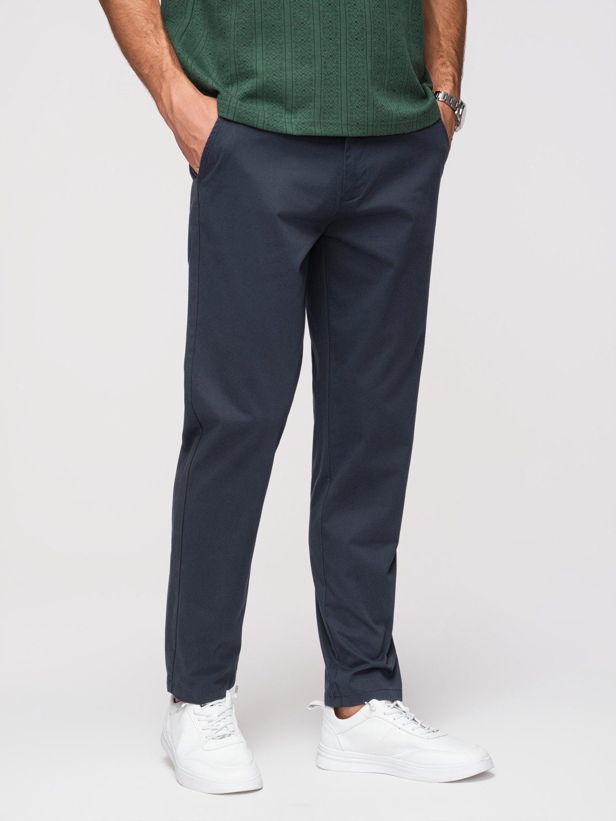 Chinos Herren Chino Hose Regular Fit Baumwolle Navy M