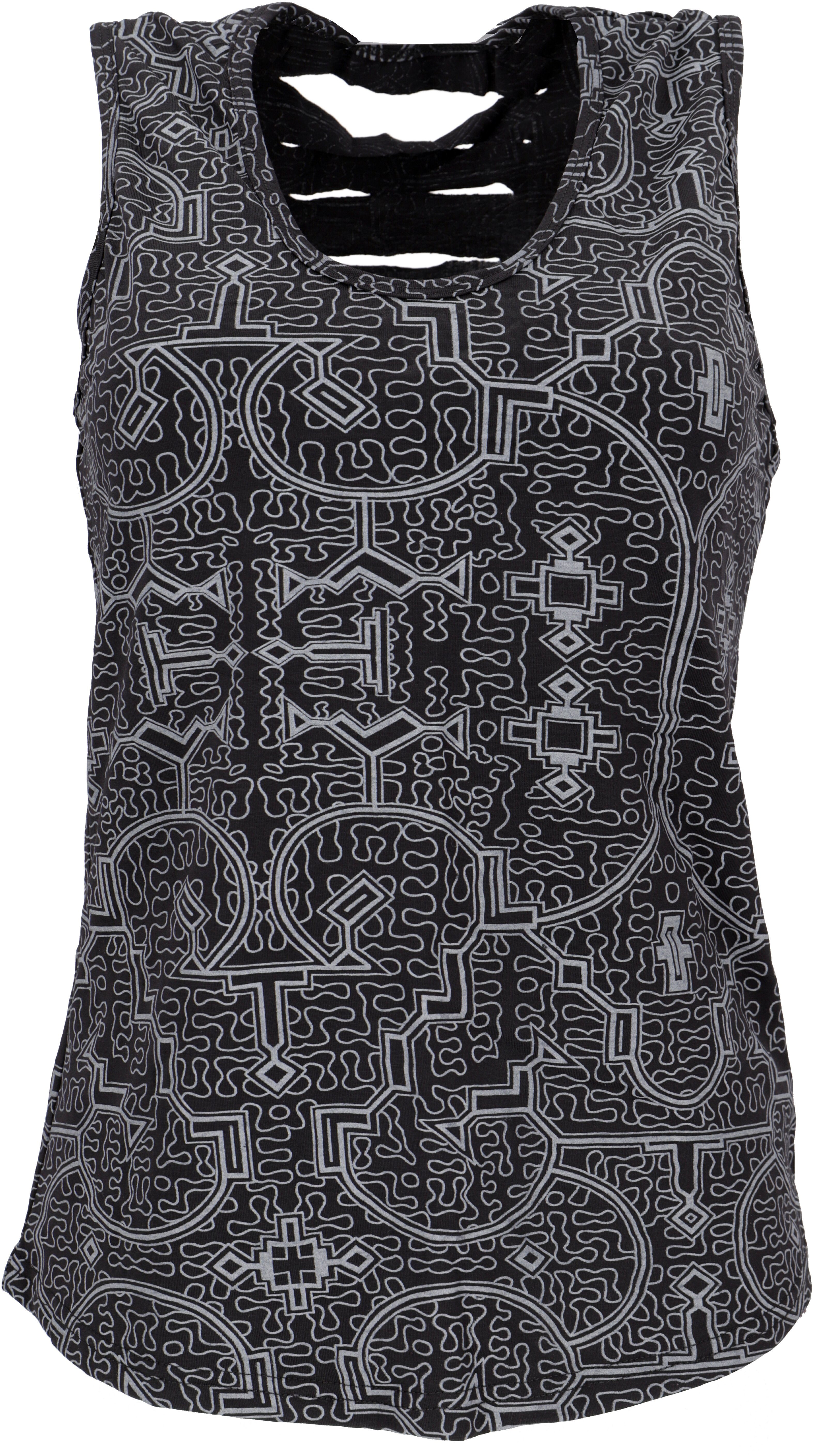 Guru-Shop T-Shirt Goa Psytrance Top, Pixi Top, Boho Top - schwarz alternative Одежда, Festival, Ethno Style, Psychedelic