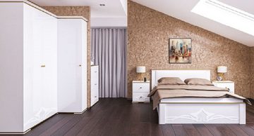 Feldmann-Wohnen Bett LIBERTI, Doppelbett mit Lattenrahmen & Bettkasten