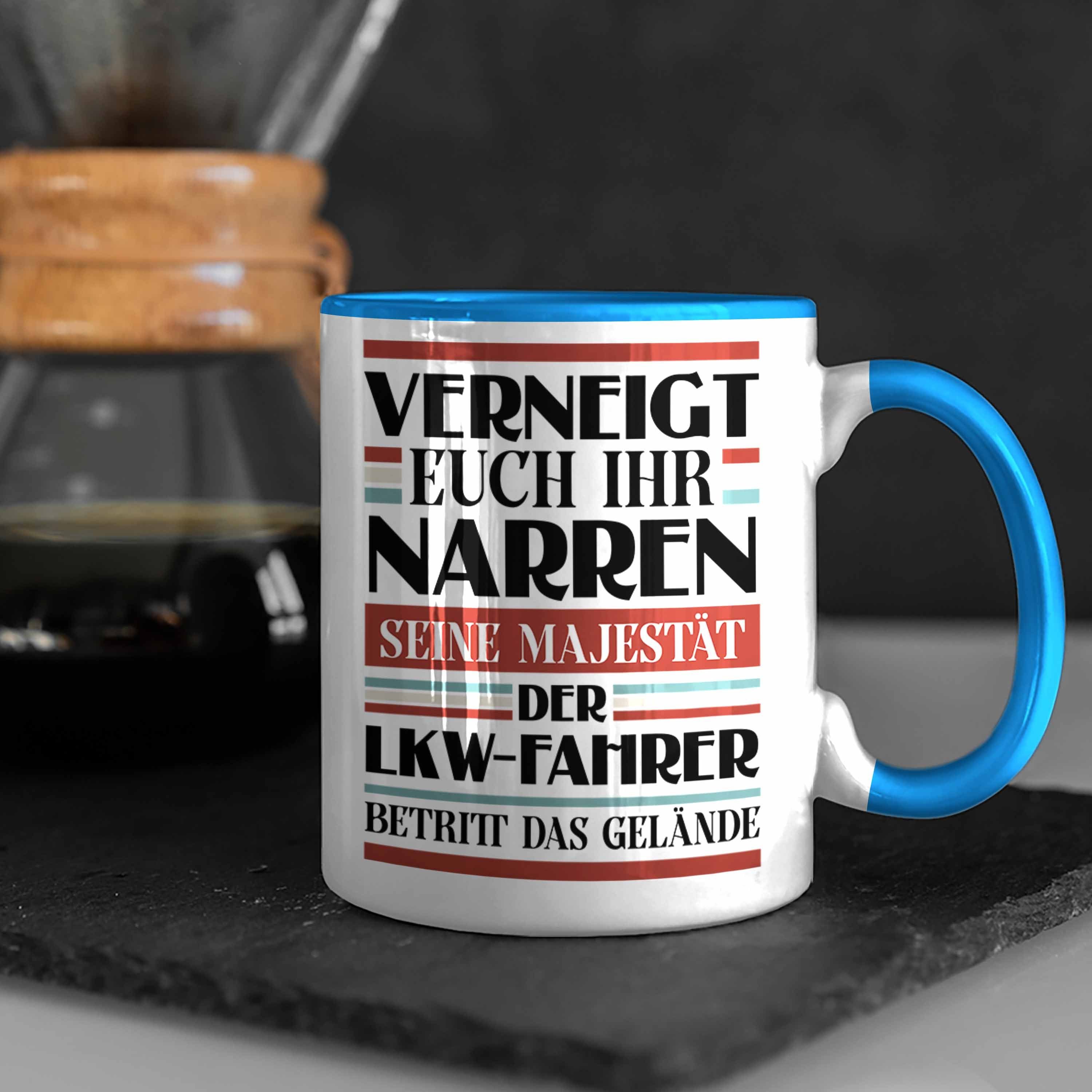 Spruch Mann Geschenk Geschenkidee - Geschenke Blau Lustig Tassen Fahrer Tasse LKW Lkwfahrer mit Zubehör Tasse Trendation Trendation