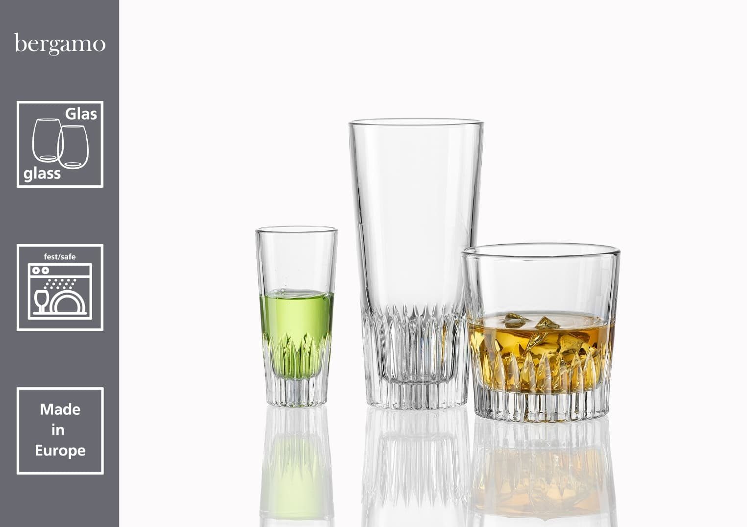 Ritzenhoff & Breker Gläser-Set Bergamo Bargläser-Set 12er Set, 12-tlg., Glas