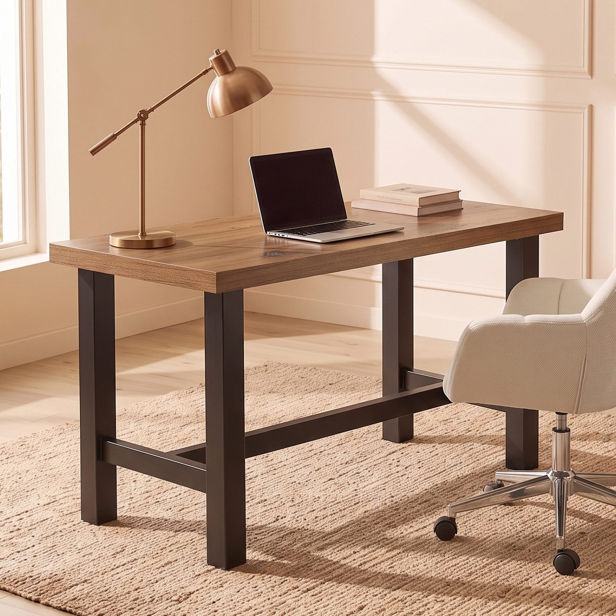 DUBI Möbel Schreibtisch THOR, Extrem stabiler Home Office Tisch in 120 oder 160 cm