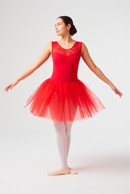 tanzmuster Tüllkleid Ballett Tutu Lottie mit Spitzeneinsatz Ballettkleid aus weicher Baumwolle mit langem Tüllrock, für Damen