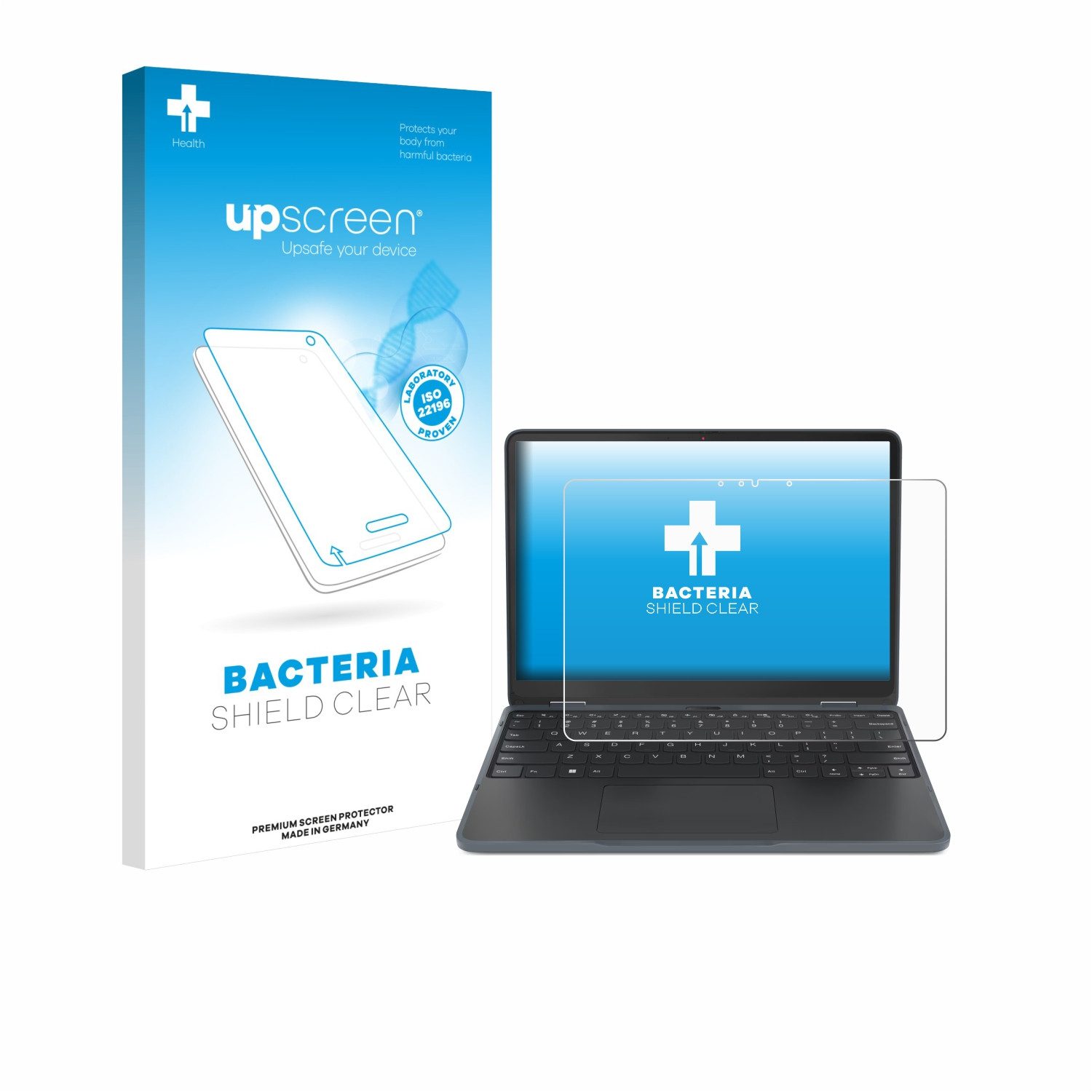 upscreen Displayschutzfolie Schutzfolie für Lenovo 500w Yoga Gen 4, Displayschutz Schutz Folie Klar antibakteriell