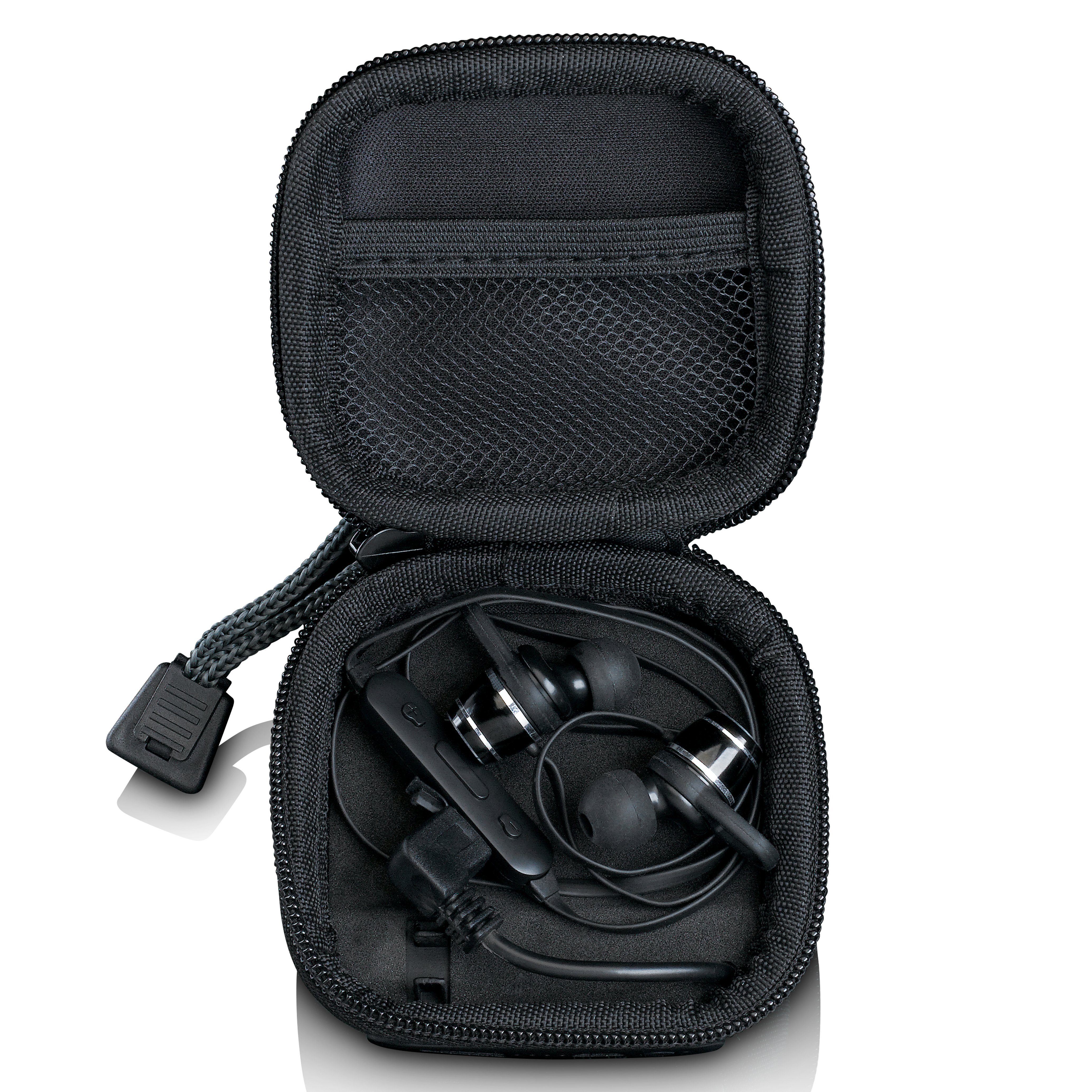 Lenco PBC-10GY Powerbank 1050 mAh (5 V DC V, 1 St), Powerbank-Tasche mit 1050mAh & Energiestatusanzeige, Ideal für Reisen
