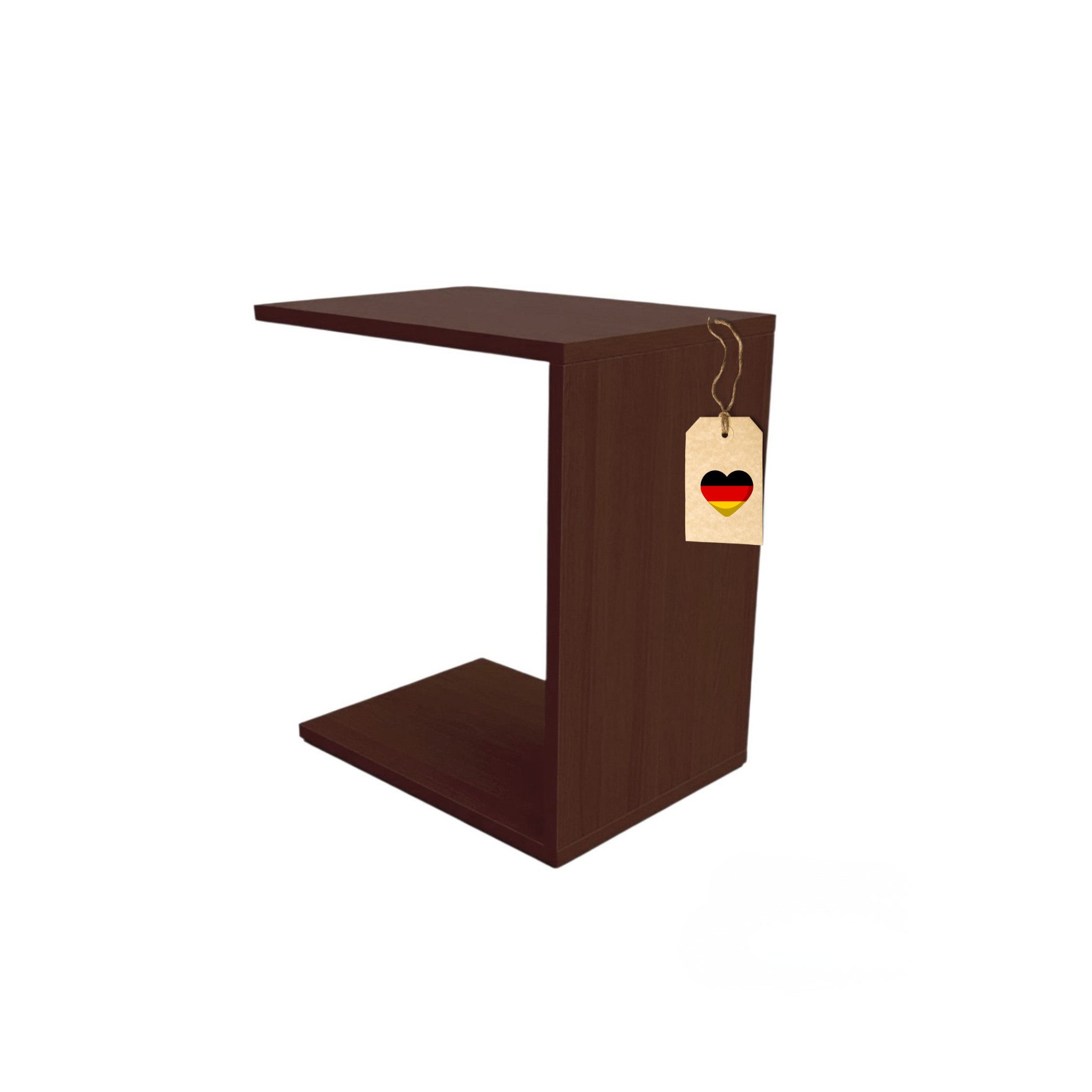 PEGSEN Beistelltisch moderner Beistelltisch C-Form Tisch für Sofa Kaffeetisch (2in1 Funktion - drehen und als Couchtisch nutzen), Platzsparend & multifunktional, Stabiler Stand ohne zusätzliche Füße