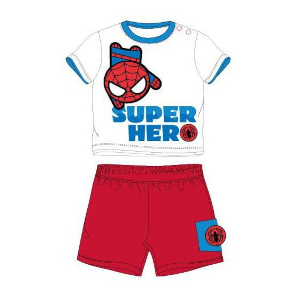 Spiderman Shirt & Hose Spider-Man Kurz-Bekleidungsset "Super Hero", Shirt & Hose (Set, 2-tlg., Kurzärmeliges T-Shirt mit kurzer Hose)