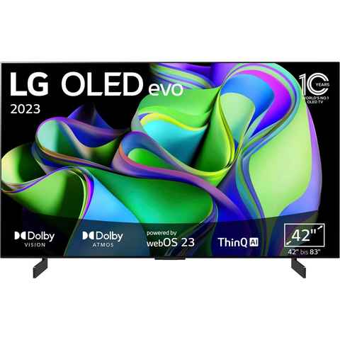 LG OLED42C37LA OLED-Fernseher (106 cm/42 Zoll, 4K Ultra HD, Smart-TV, OLED evo, bis zu 120 Hz, α9 Gen6 4K AI-Prozessor, Twin Triple Tuner)