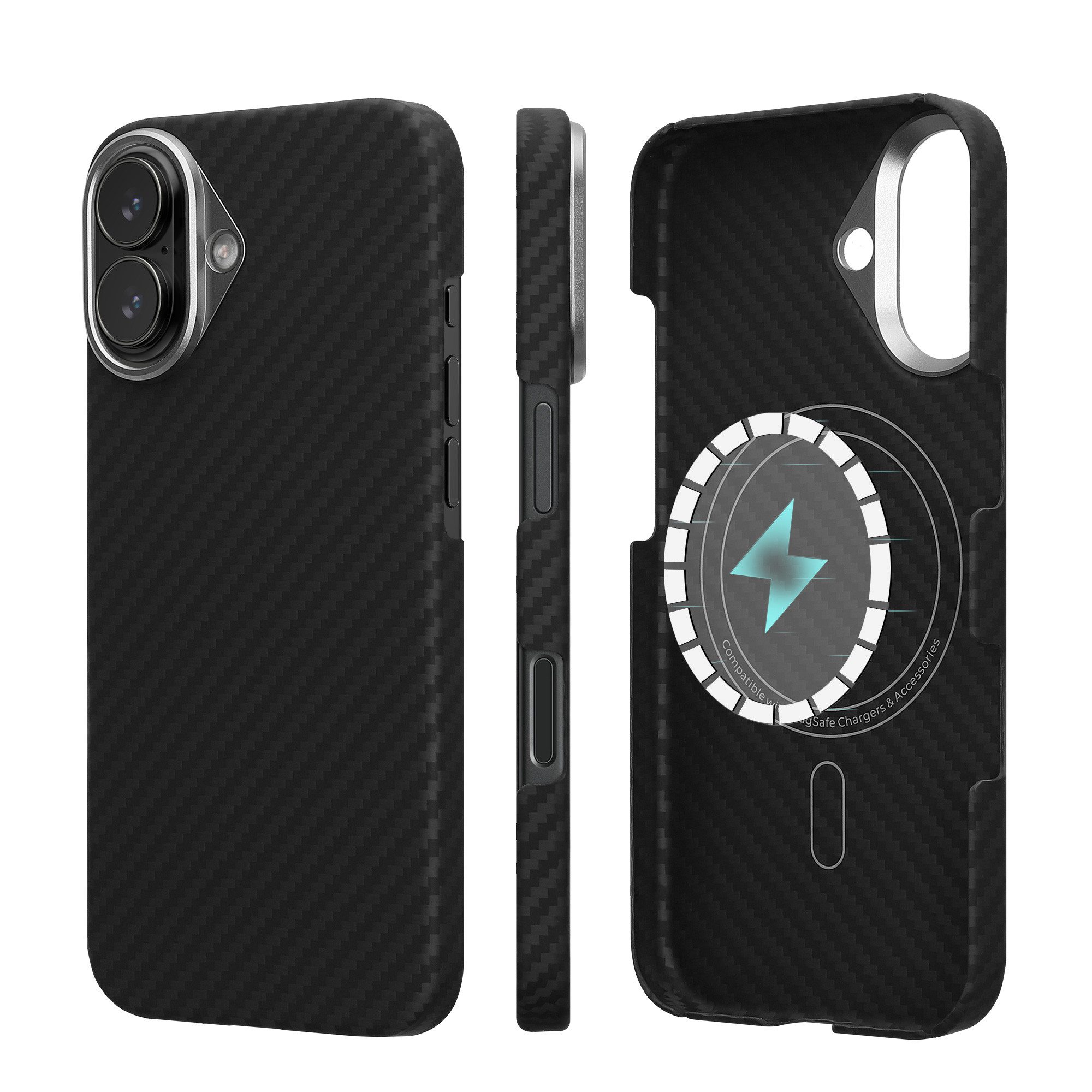 kalibri Smartphone-Hülle Hülle für Apple iPhone 17 Aramid Handy Schutzhülle, Cover Case Handyhülle - Kompatibel mit MagSafe