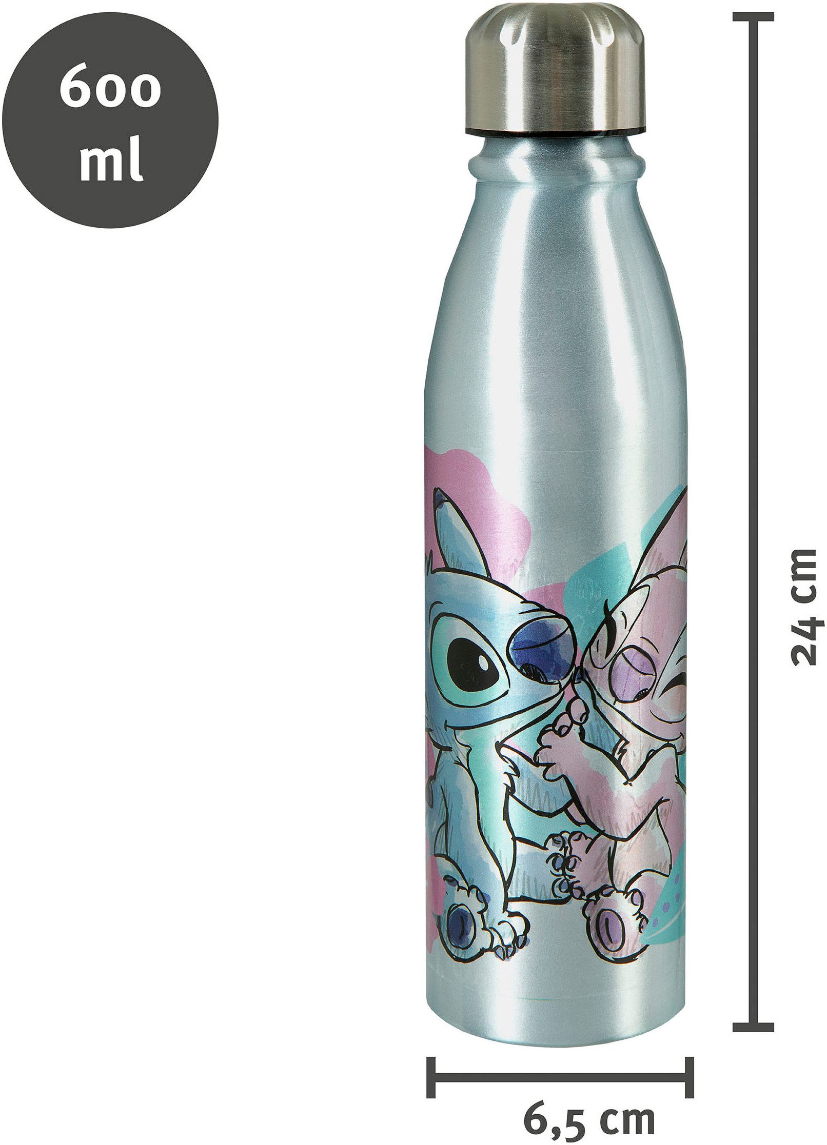 UNDERCOVER Lunchbox Brotdose & Trinkflasche, Stitch, Aluminium, Edelstahl, (Set, 2-tlg), mit Trinkflasche