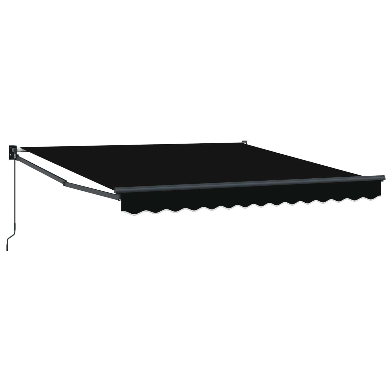 vidaXL Markise Ausziehbare Markise Schwarz 300 x 250 x 165 cm (1-St)