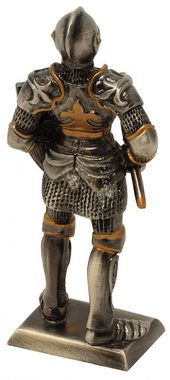 MystiCalls Dekofigur Zinnritter mit Axt und Schild - Ritter Ritterfigur Zinnfigur Zinn (1 St), Aus Zinn von Hand gegossen