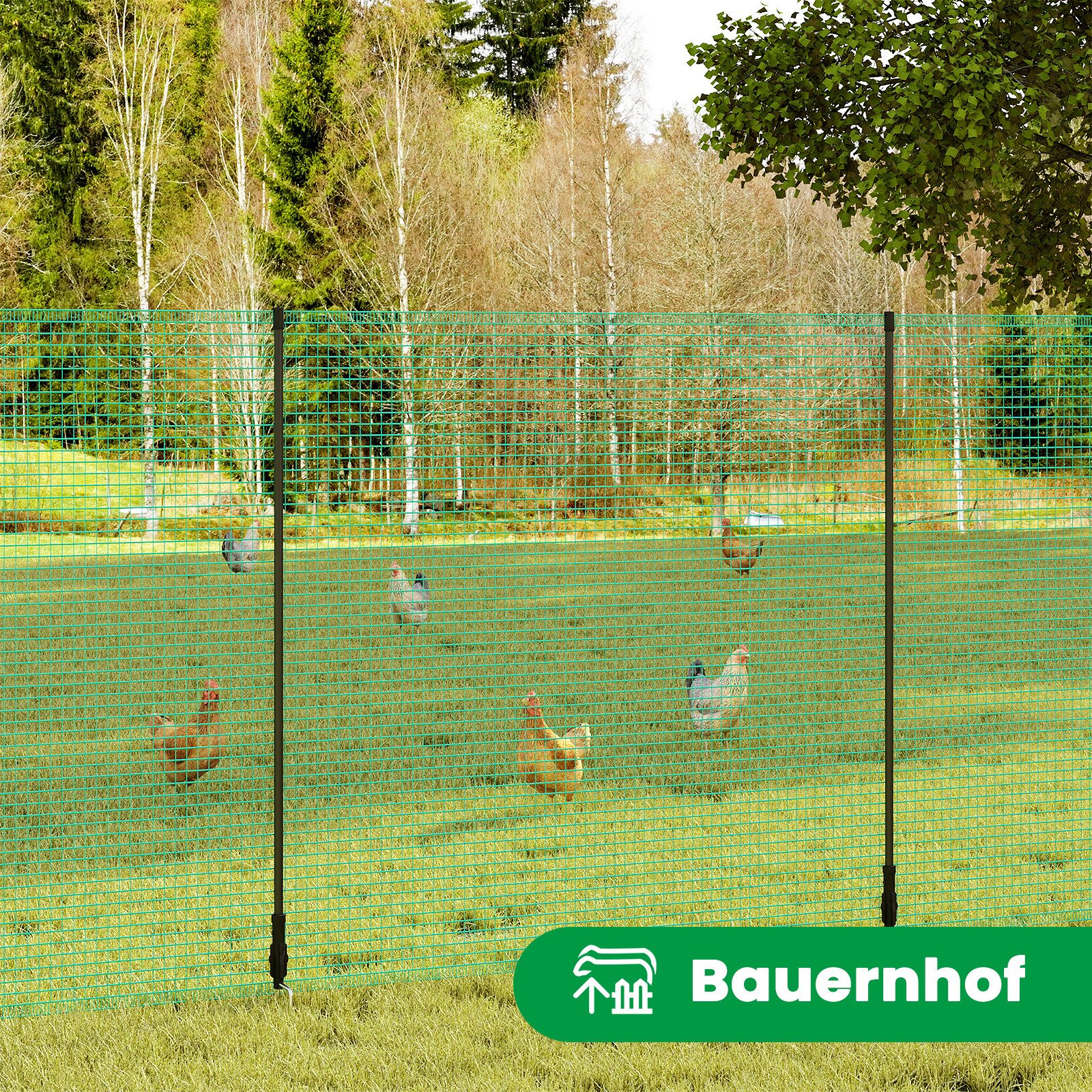 Woltu Gartenzaun, (1-St), Geflügelnetz, mobiler Zaun, günstig online kaufen