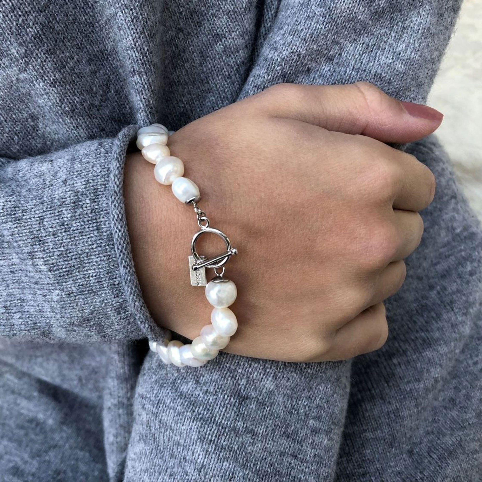 AILORIA Armband MENOA Armband Silber/weiße Perle, günstig online kaufen
