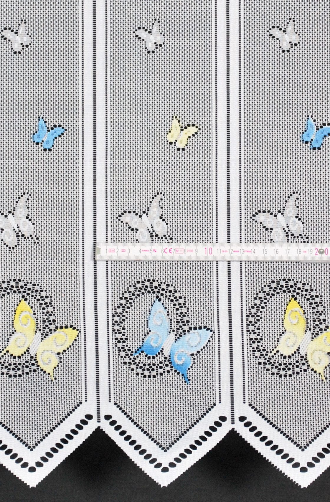 Gardinen Kranzusch Scheibengardine Schmetterlinge (1 St), Stangendurchzug, transparent, Stablöcher,transparent