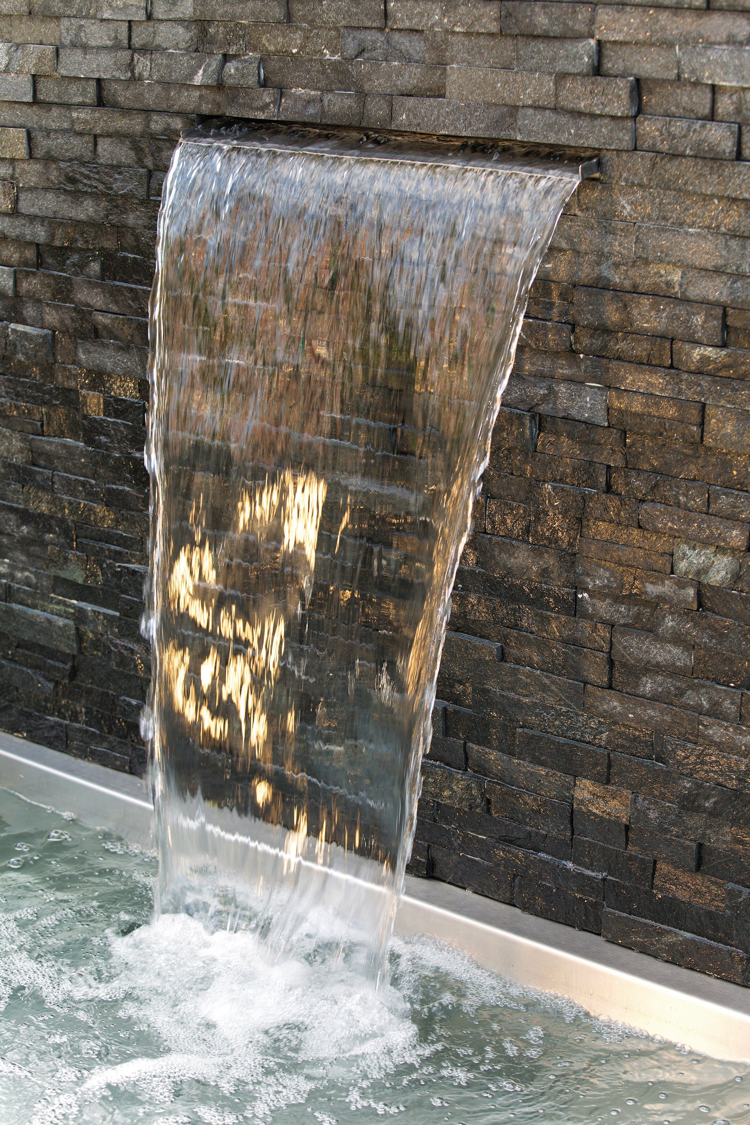 Wasserfall , Edelstahl 90 cm Wasserfall , Edelstahl 90 cm