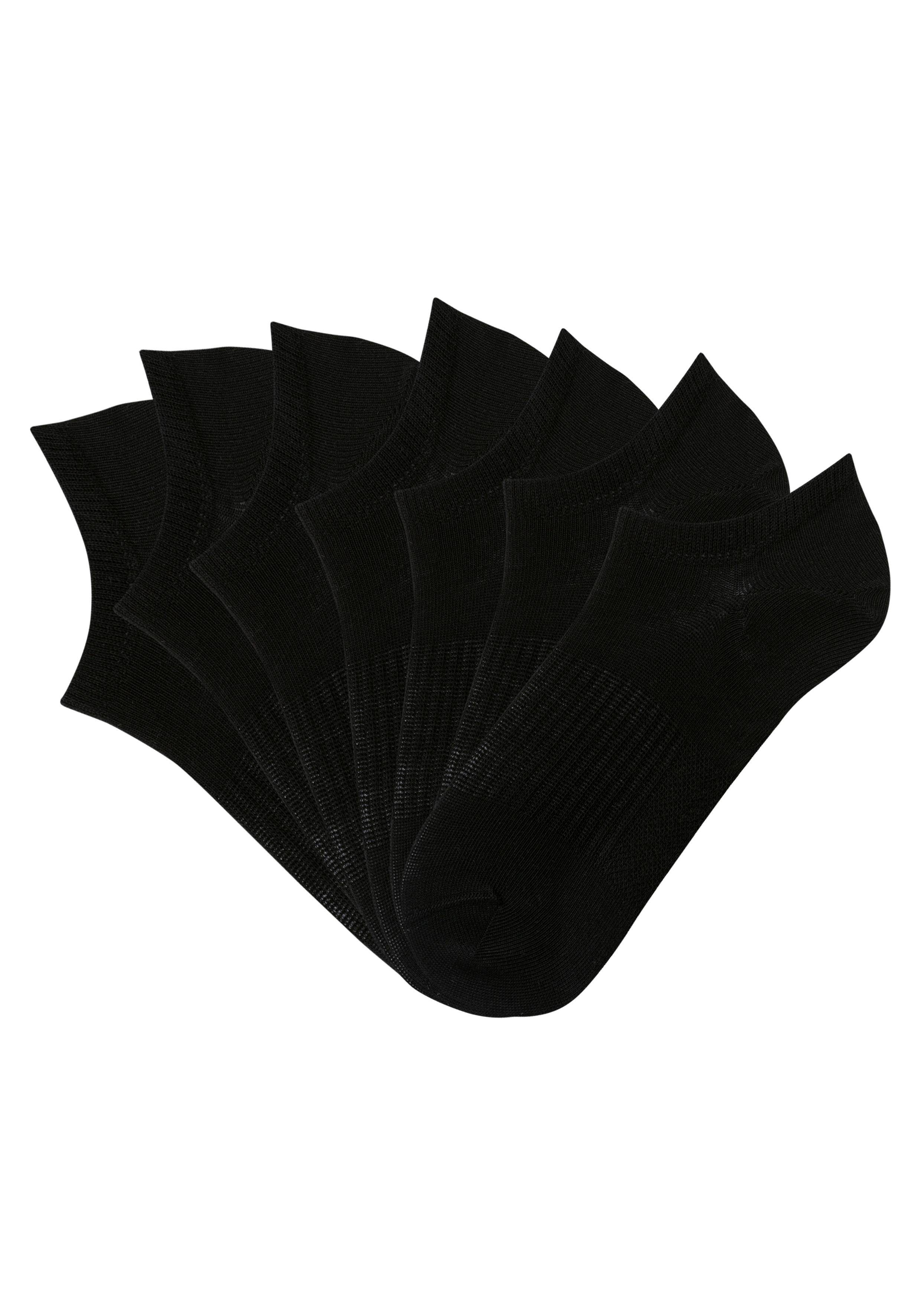 mit Sneakersocken LASCANA schwarz Mittelfußgummi (Set, 7x 7-Paar) ACTIVE