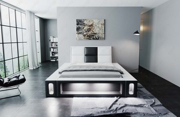 Sofa Dreams Boxspringbett Venosa Bett Kunstleder Premium Komplettbett mit LED Beleuchtung, Mit Topper, mit Matratze, mit LED Beleuchtung