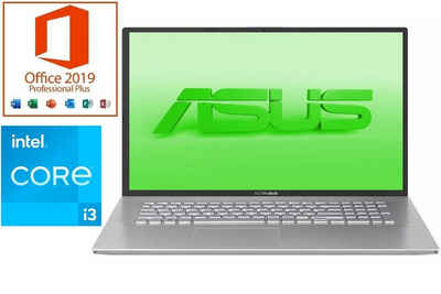 Asus S712, 8GB RAM, Notebook (44,00 cm/17.3 Zoll, Intel Core i3 1005G1, UHD Graphics, 0 GB HDD, 256 GB SSD, inkl. Microsoft Office 2019 Professional)