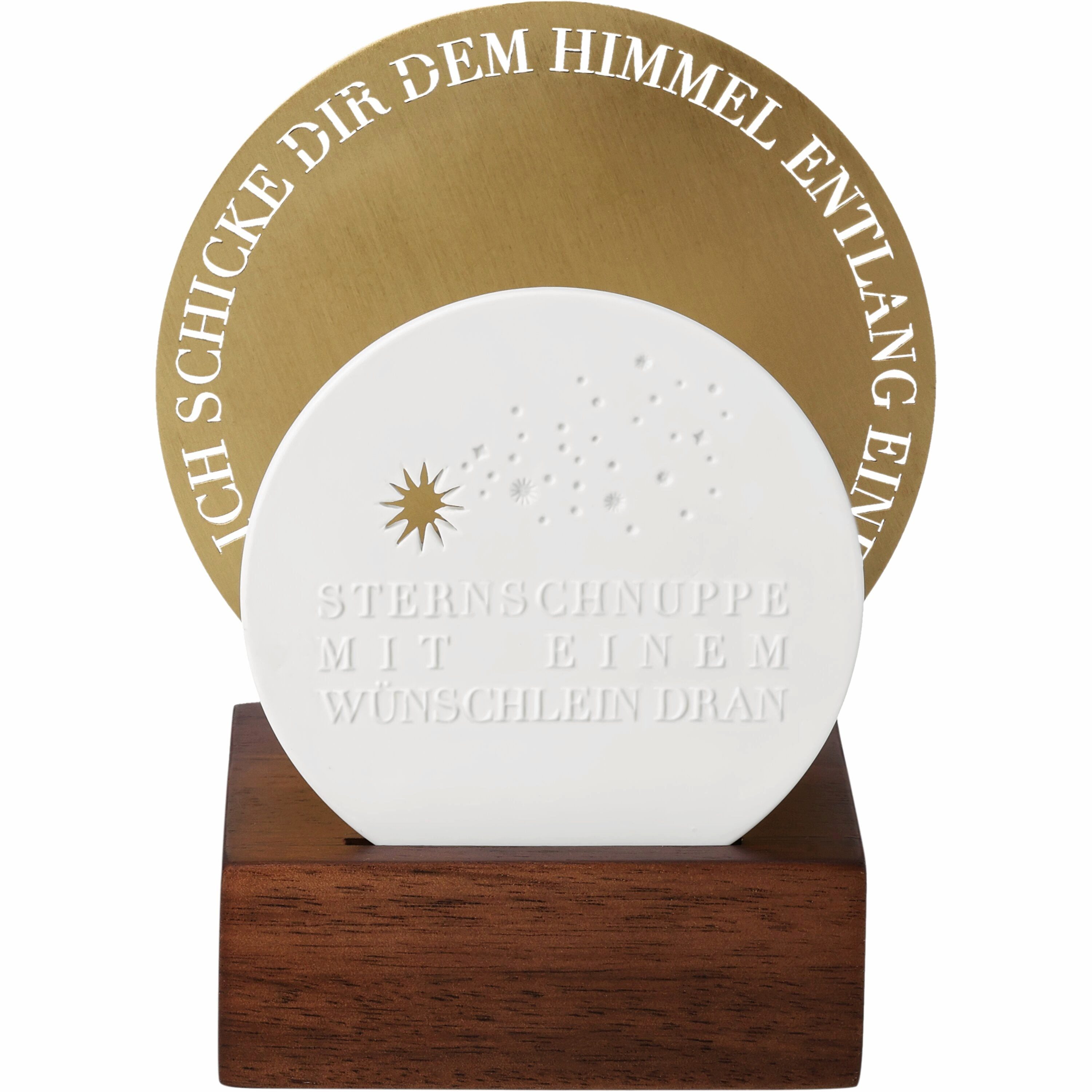 Räder Design Teelichthalter Lichtszene Sternschnuppe aus Porzellan & Metall von räder design Maße: