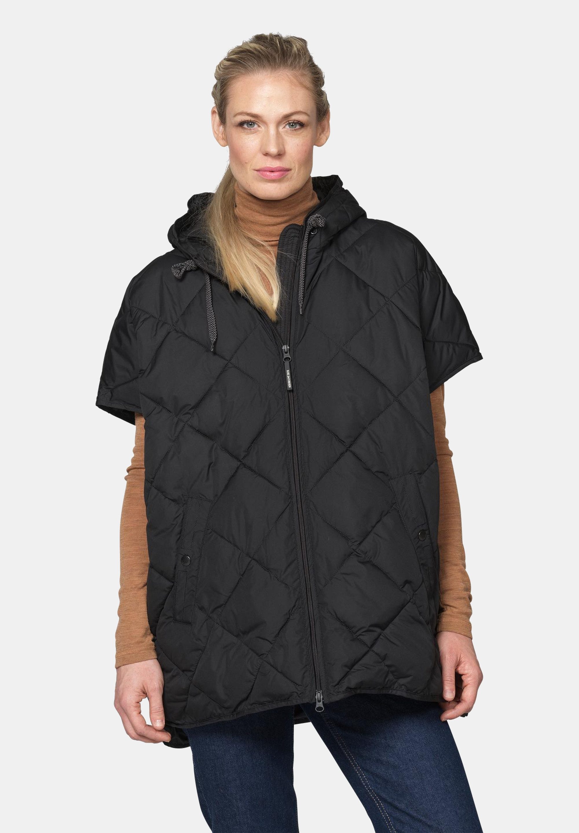 Ilse Jacobsen Cape PEPPY12 Rautensteppung, vegane Füllung, Oversize