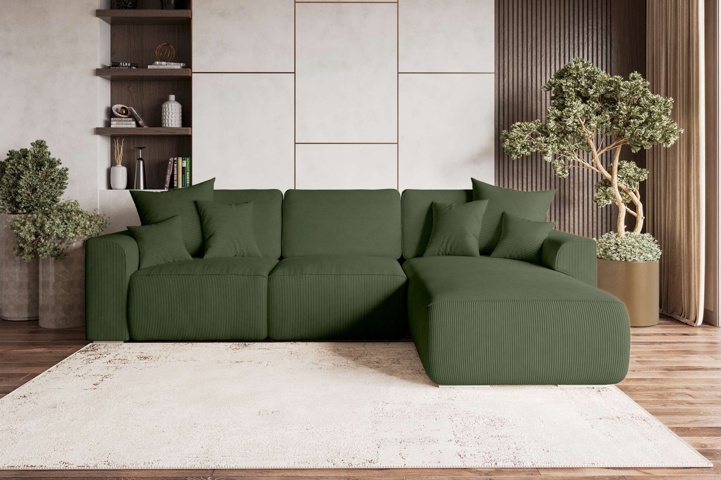99rooms Ecksofa Gusto, Sofa L-Form, Eckcouch, mit abnehmbaren Kissen, Rundu günstig online kaufen
