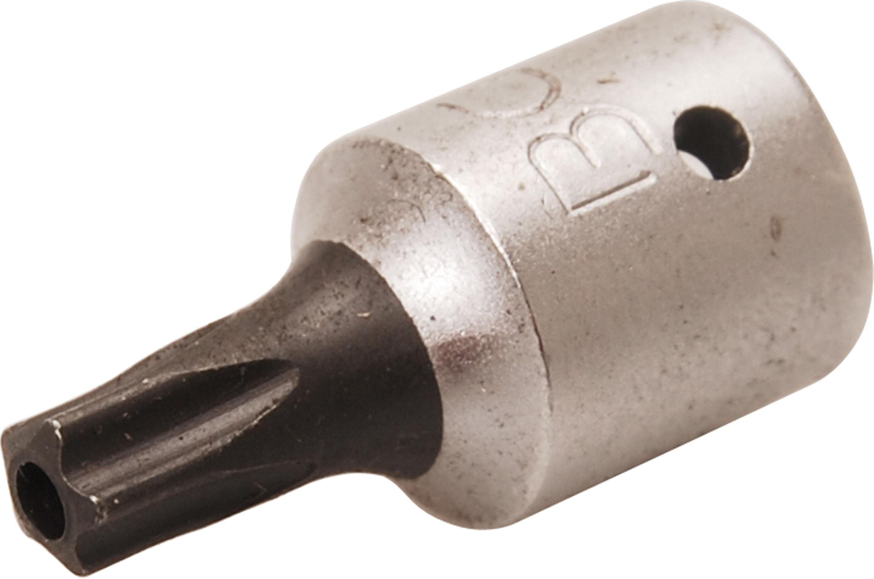 BGS technic Bit-Schraubendreher Bit-Einsatz, Antrieb Innenvierkant 6,3 mm (1/4), TS-Profil (für Torx Plus) mit Bohrung TS25