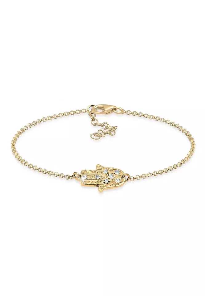 Elli Armband Hamsa Hand der Fatima 925 Silber, mit Kristallen von Swarovski®
