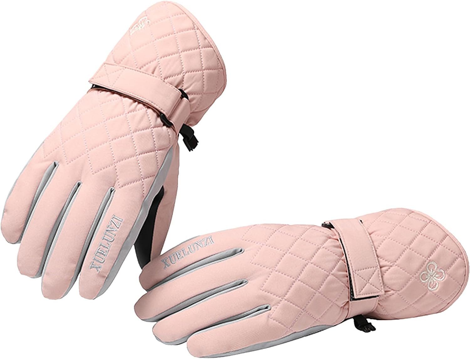 Skihandschuhe Skihandschuhe für Damen Touchscreen Winterhandschuhe Rosa