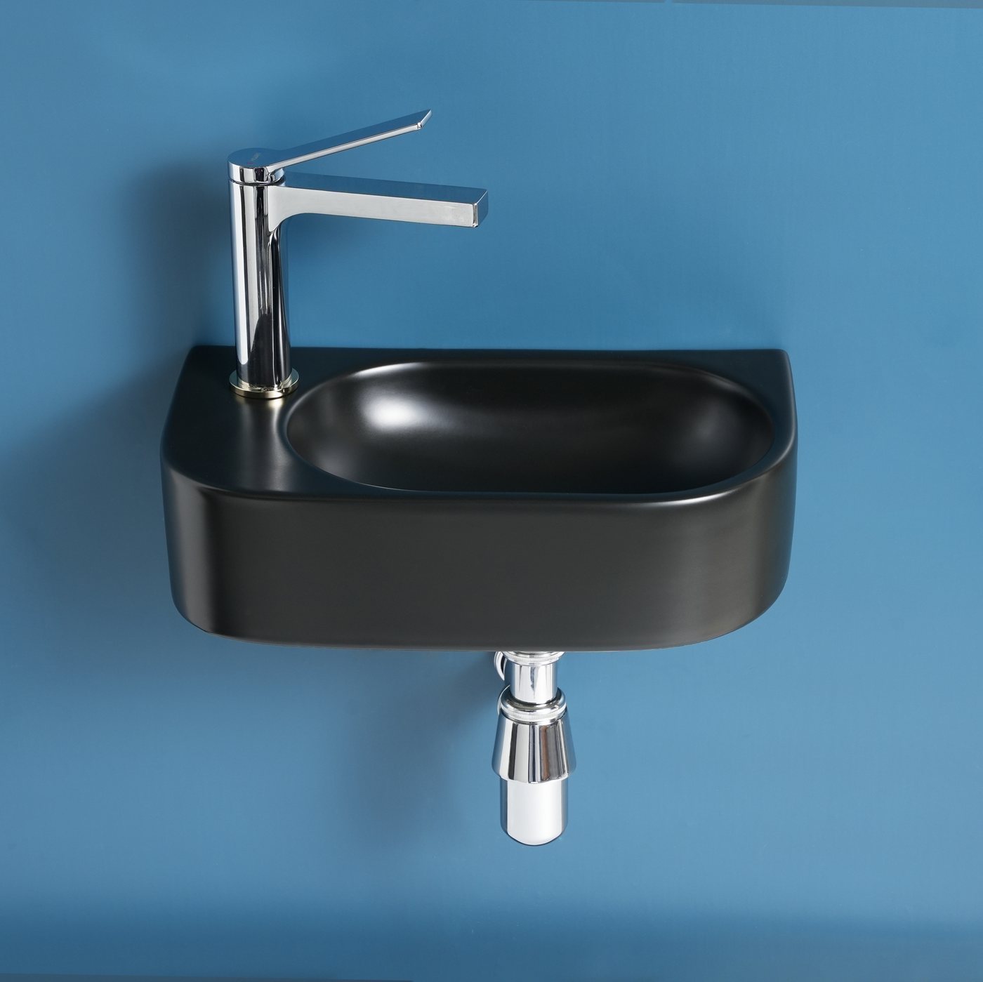 Thumbnail - EMKE Aufsatzwaschbecken Hängewaschbecken, Aufsatzwaschtisch aus Keramik für Bad /Gäste-WC
